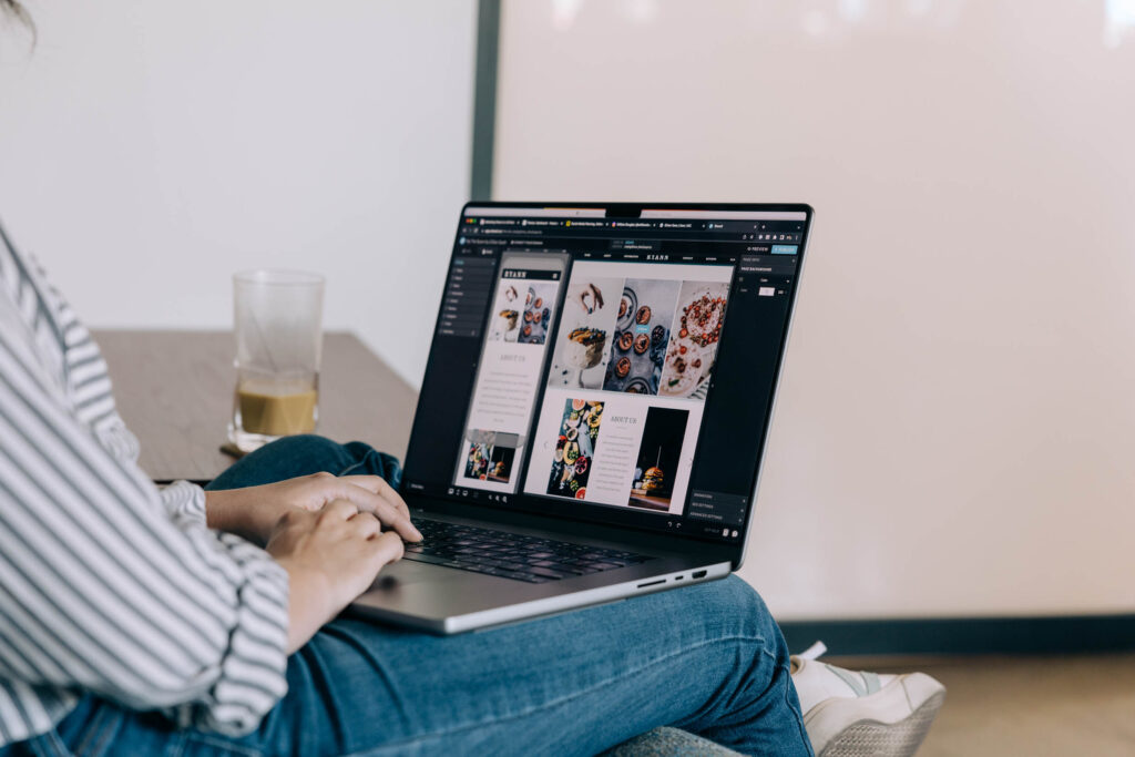 Create Your Showit Website the Way You Want - Showit Creative woman working on her Showit website.