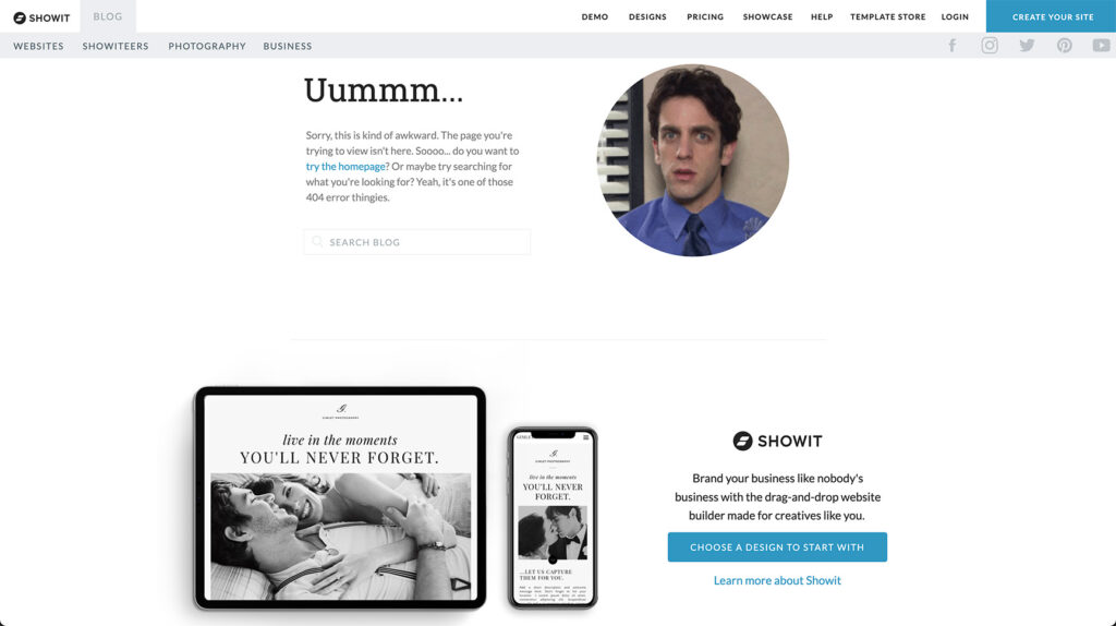 404-page-example - Showit An example of a 404 page