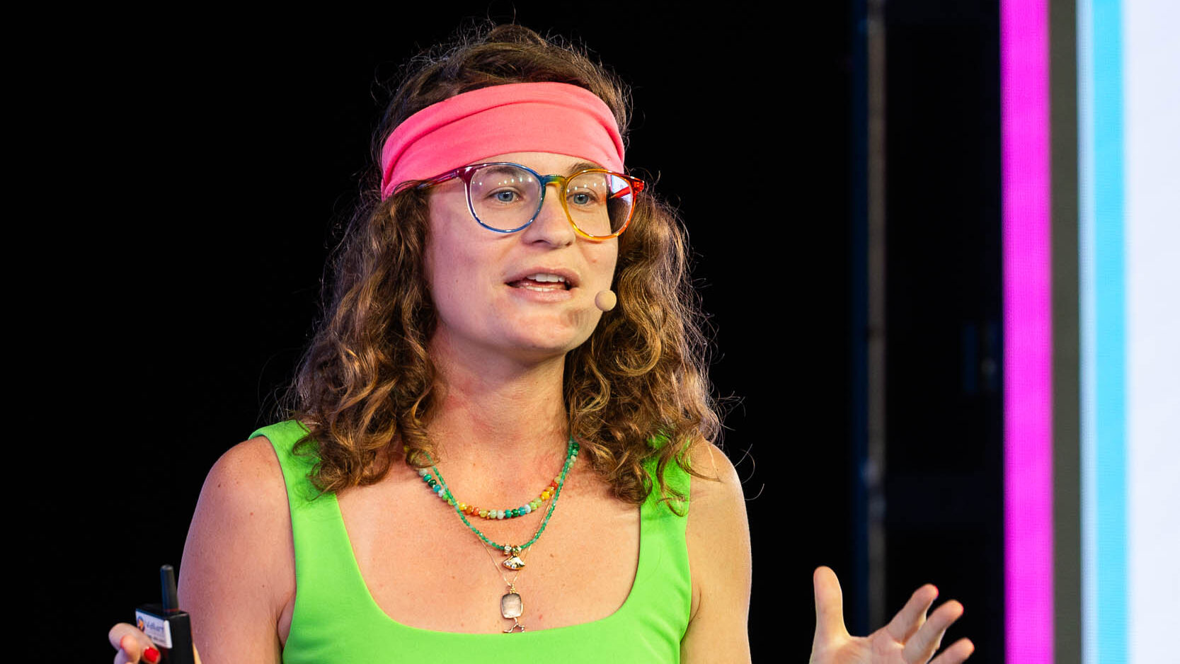 Liz Wilcox speaking to small business owners.