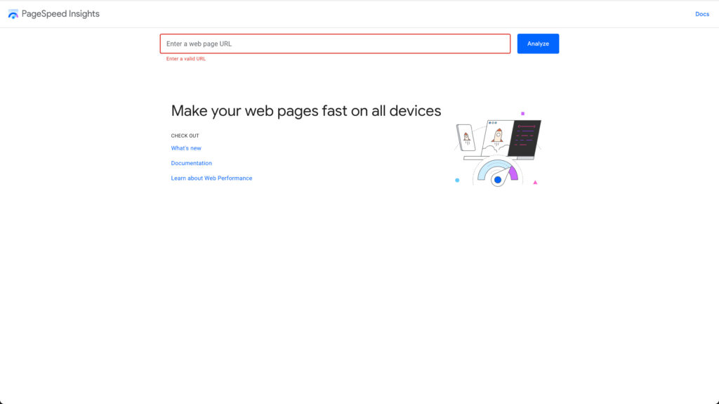 pagespeed-insights - Showit Page Speed Insights home page screenshot