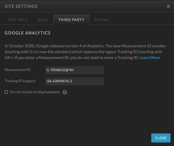 seo-for-showit-google-analytics-in-app - Showit Place to add Google Analytics ID in Showit App