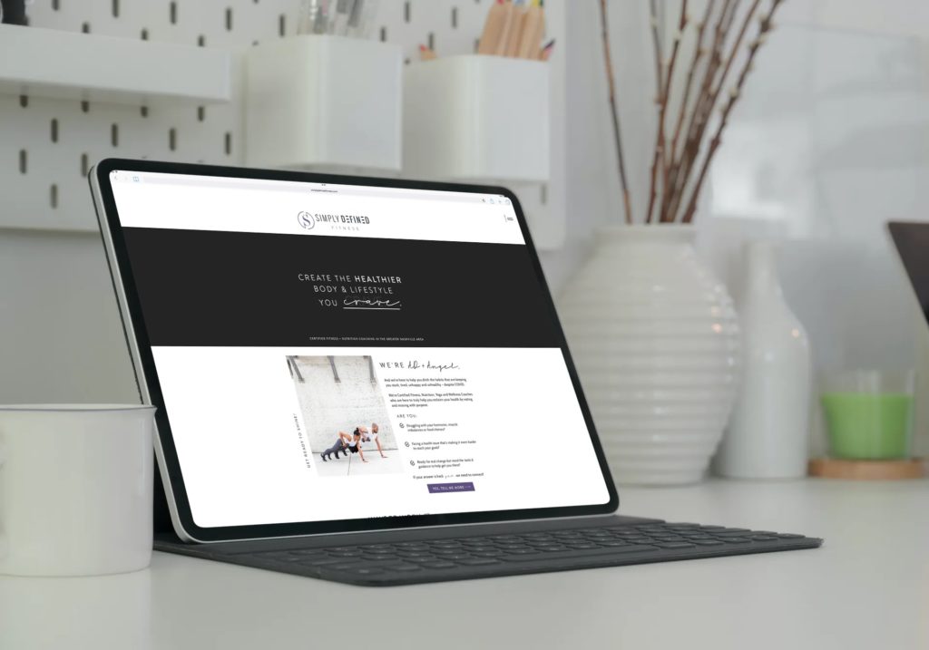 Simply Defined Fitness Showit Website - Showit desktop view of https://simplydefinedfitness.com/