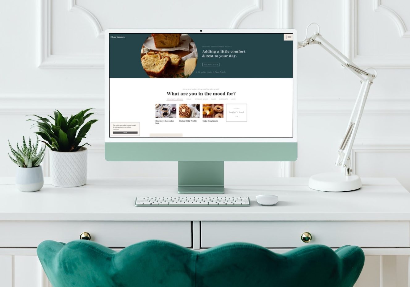 Baker's Website Insipation Photo of baker's website on desktop