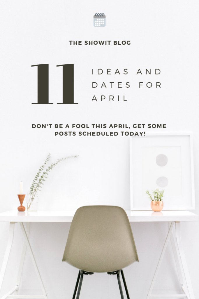 April Social Media Prompts - Showit Plan your Social Media Calendar