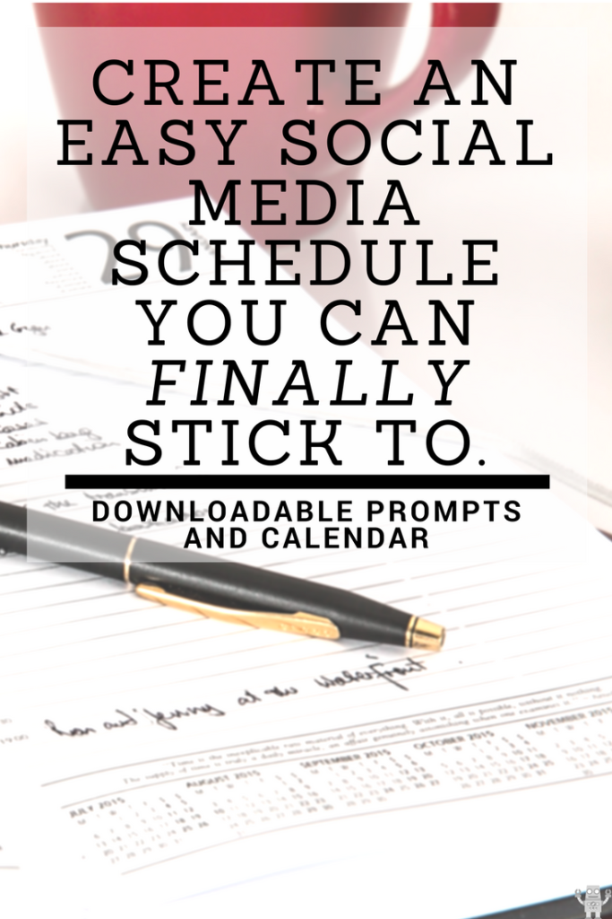 Social Media Schedule for Small Businesses - Showit social media schedule and prompts with a download
