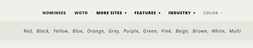 CSS Design Awards color filter