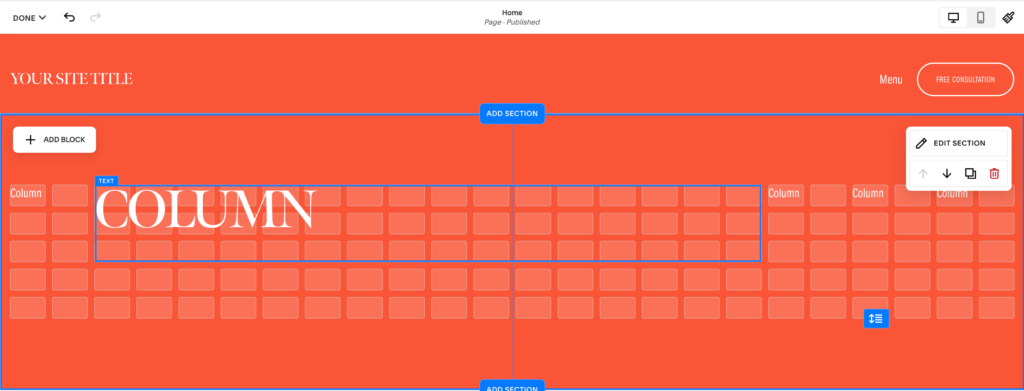 SquareSpace Fluid Engine Rectangle Grid.