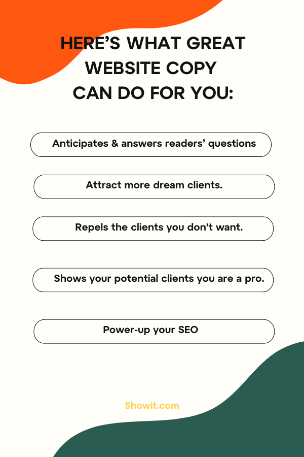 Pinterest-for-Blog-7 - Showit Great website copy can attract the right clients, make you sound pro, and boost your SEO!