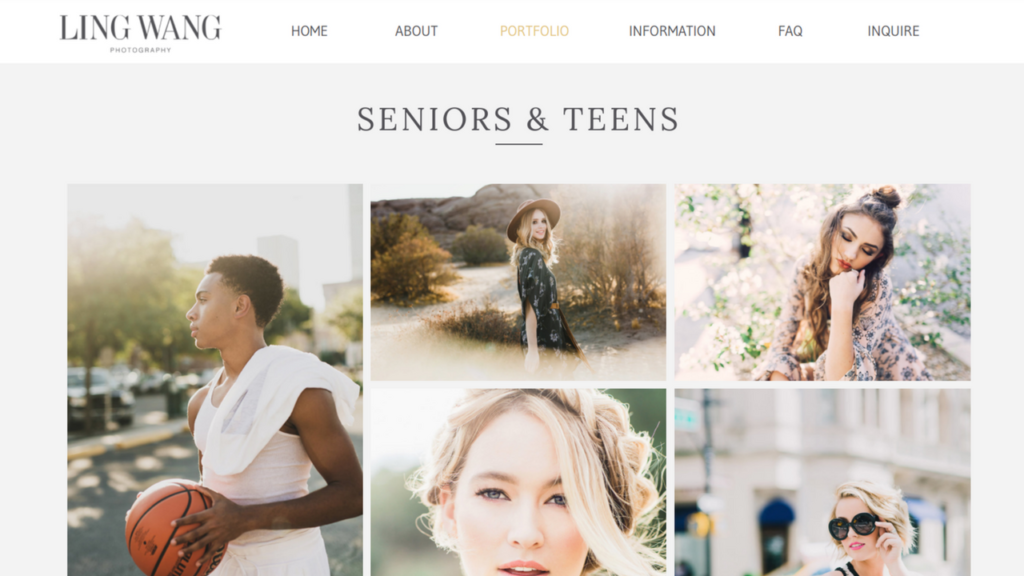 Ling Wang Seniors - Showit Updating Your Online Portfolio