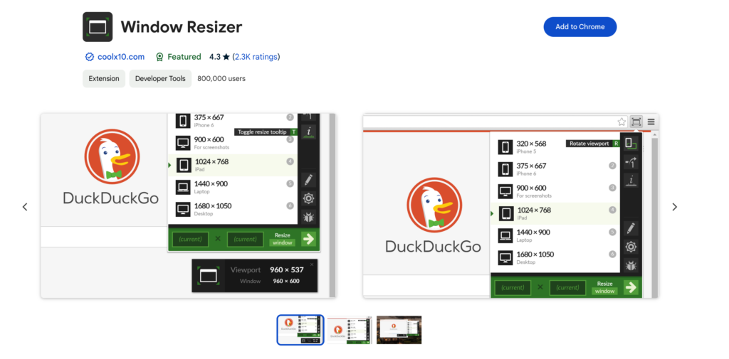 Window Resizer Image - Showit Powerful Chrome Extensions Image 2